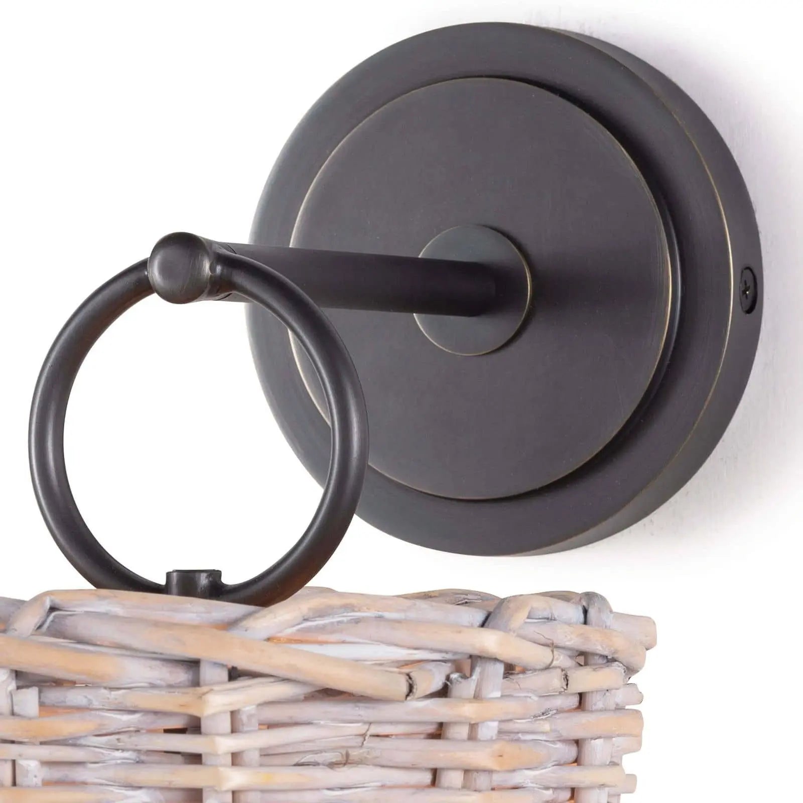 Regina Andrew Nantucket Sconce with woven rattan shade