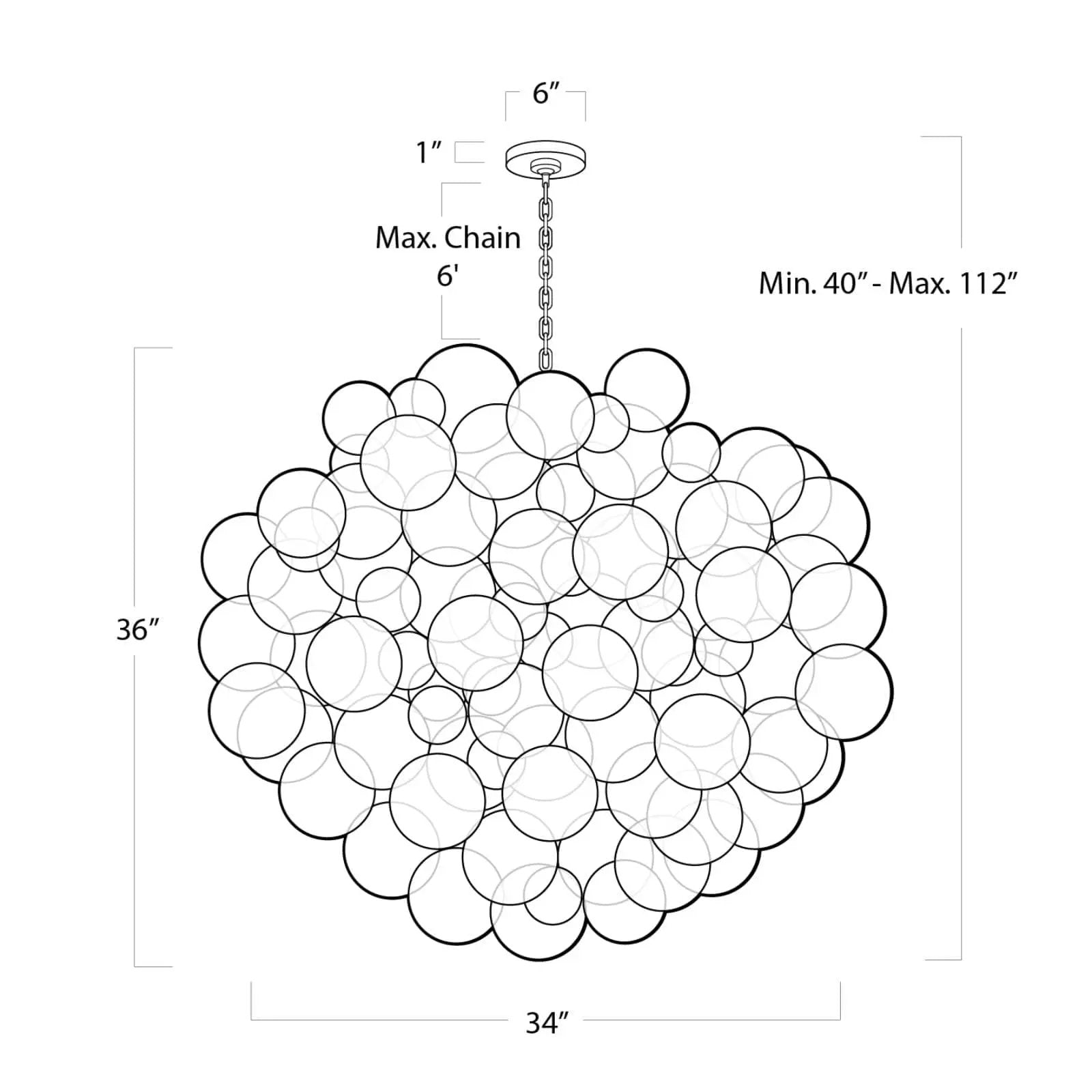 Nimbus Glass Chandelier (Clear) Regina Andrew