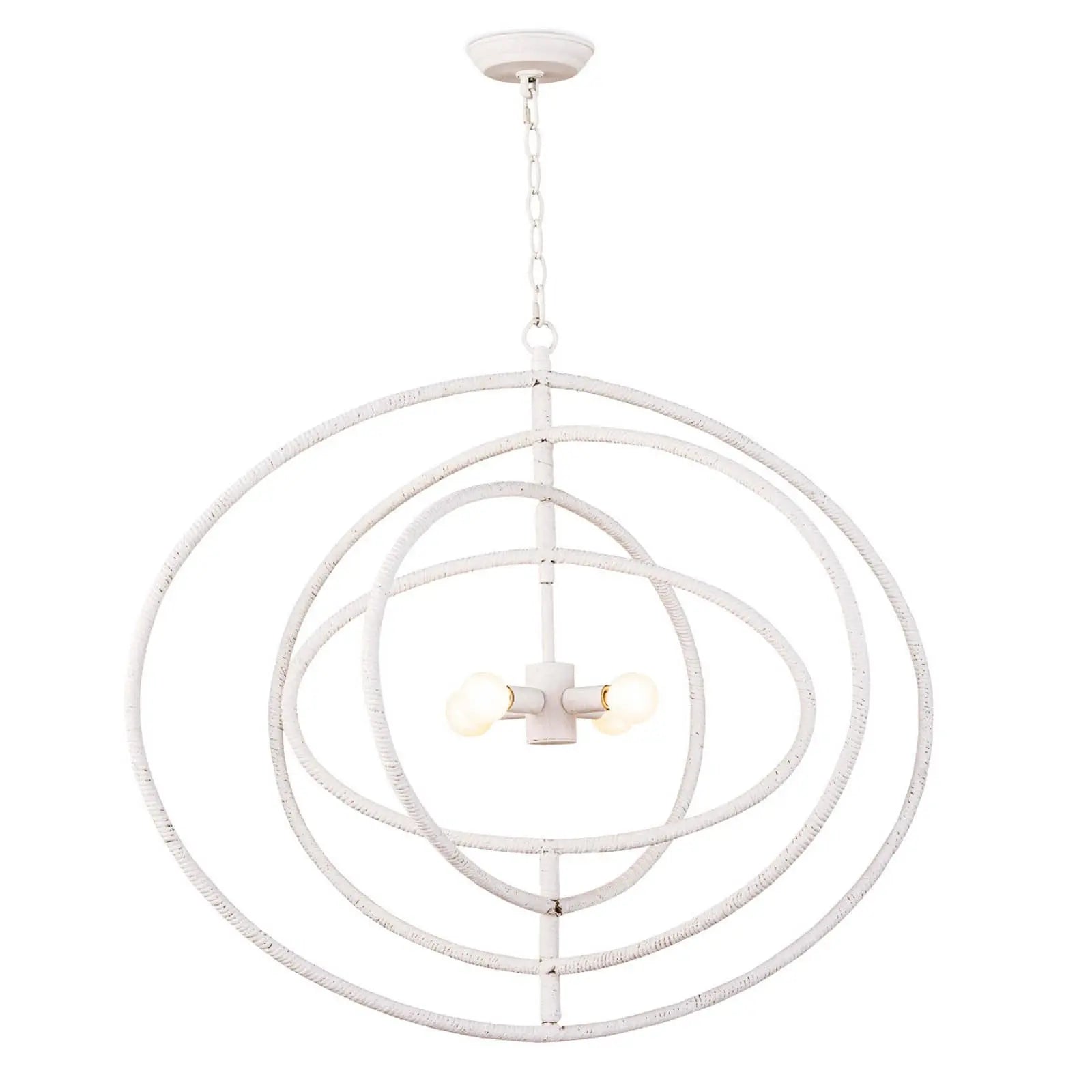 Sail Chandelier – White Jute Rope, Minimalist Design - Villa Decor & Design