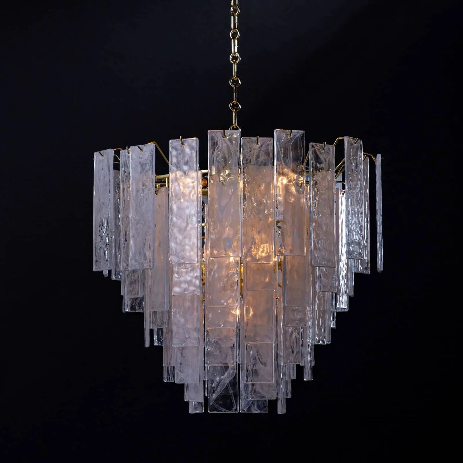 Glacier Chandelier - Gold Water Glass Modern Chandelier Regina Andrew
