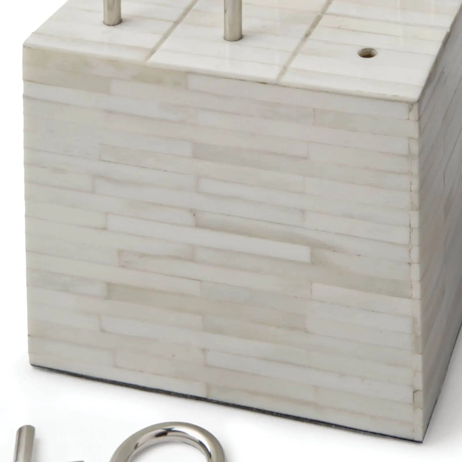 Tic Tac Toe Block (White Bone)