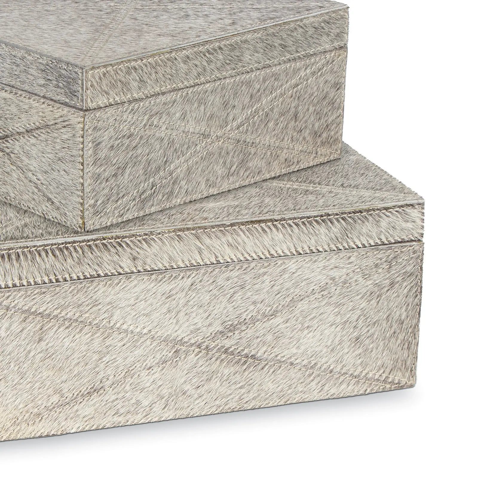 Andres Hair on Hide Box Set - Luxury Storage Accent - Villa Decor & Design