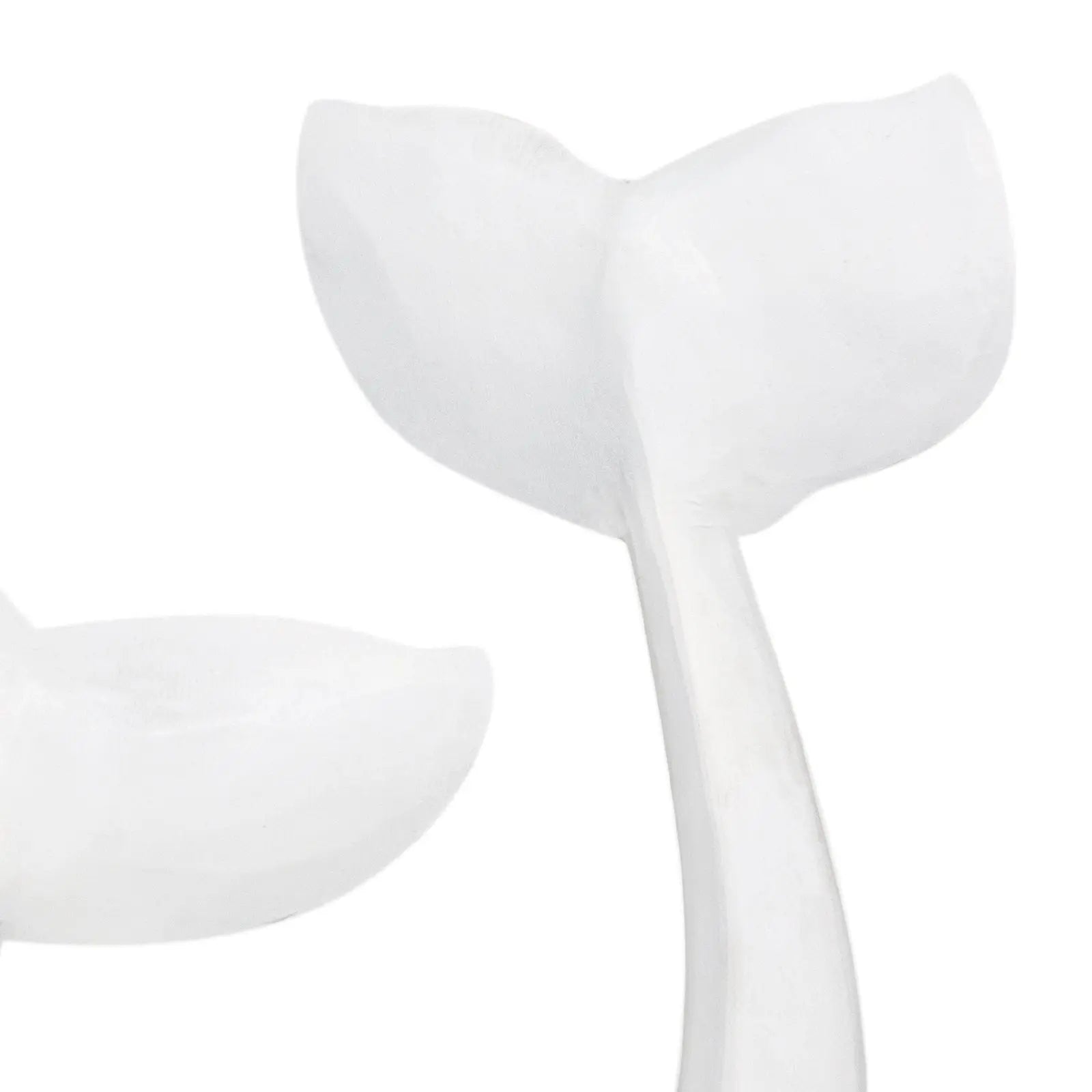 Regina Andrew Whale Tail Pair white resin sculpture