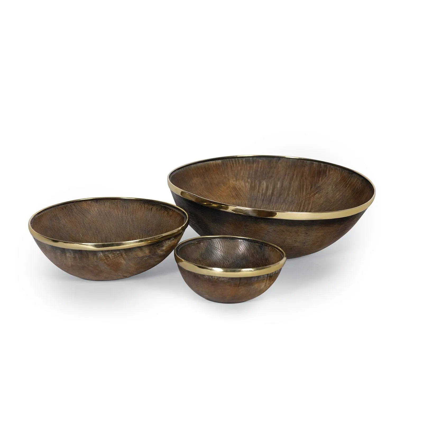 Cora Horn Bowl Set | Natural Horn Decorative Bowl Set - Villa Decor & Design