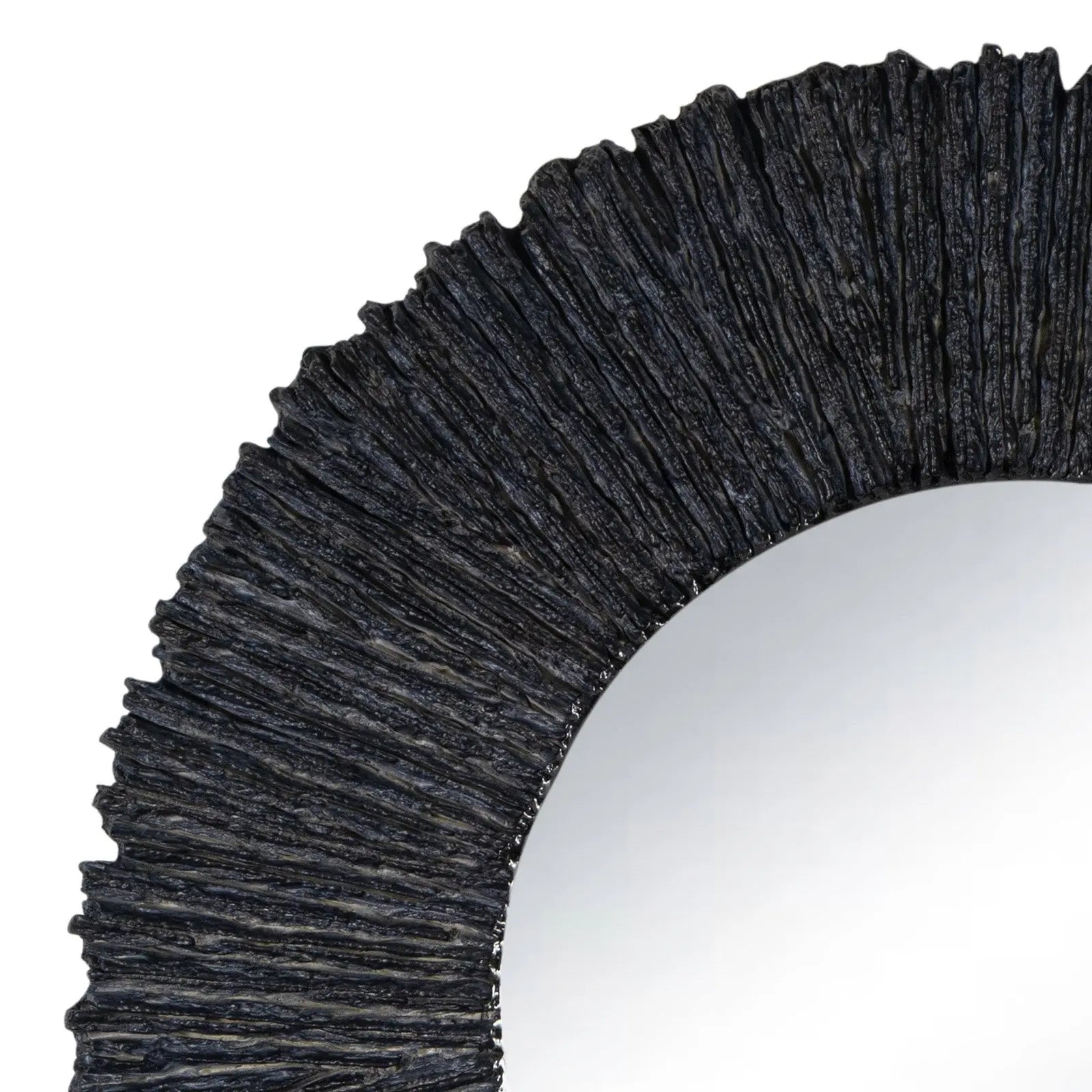 Slate Mirror Round (Black)