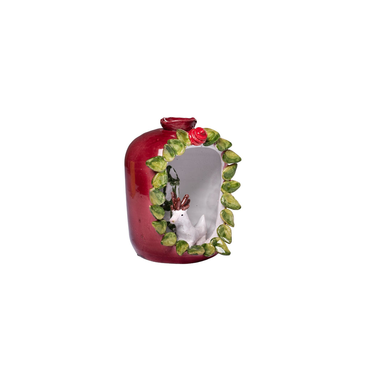 Ceramic Fruit Sculpture, Pomegranate