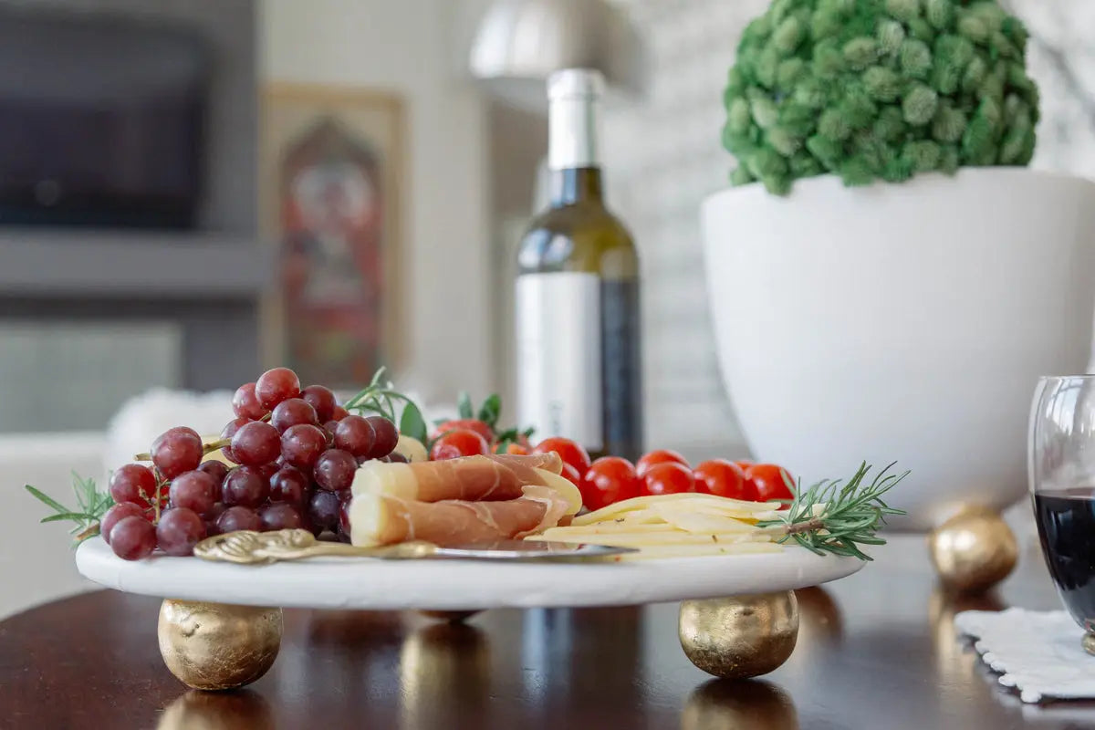 Catalina Footed Cheese / Cake Plate | Matte White Ceramic Cake Stand - Villa Decor & Design