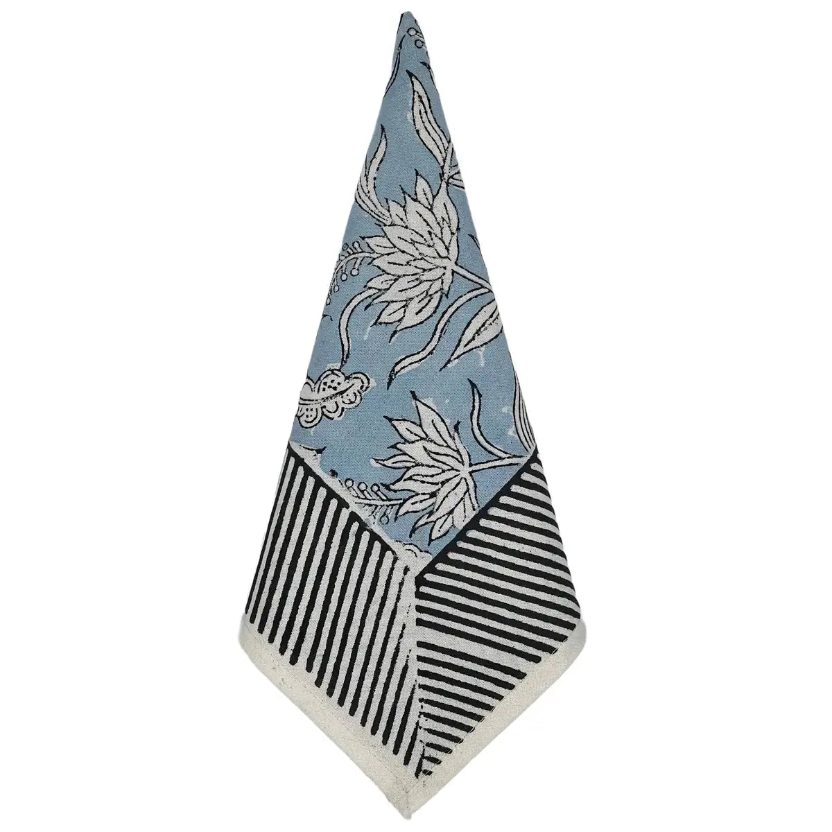 floral cloth napkins, blue and white napkins