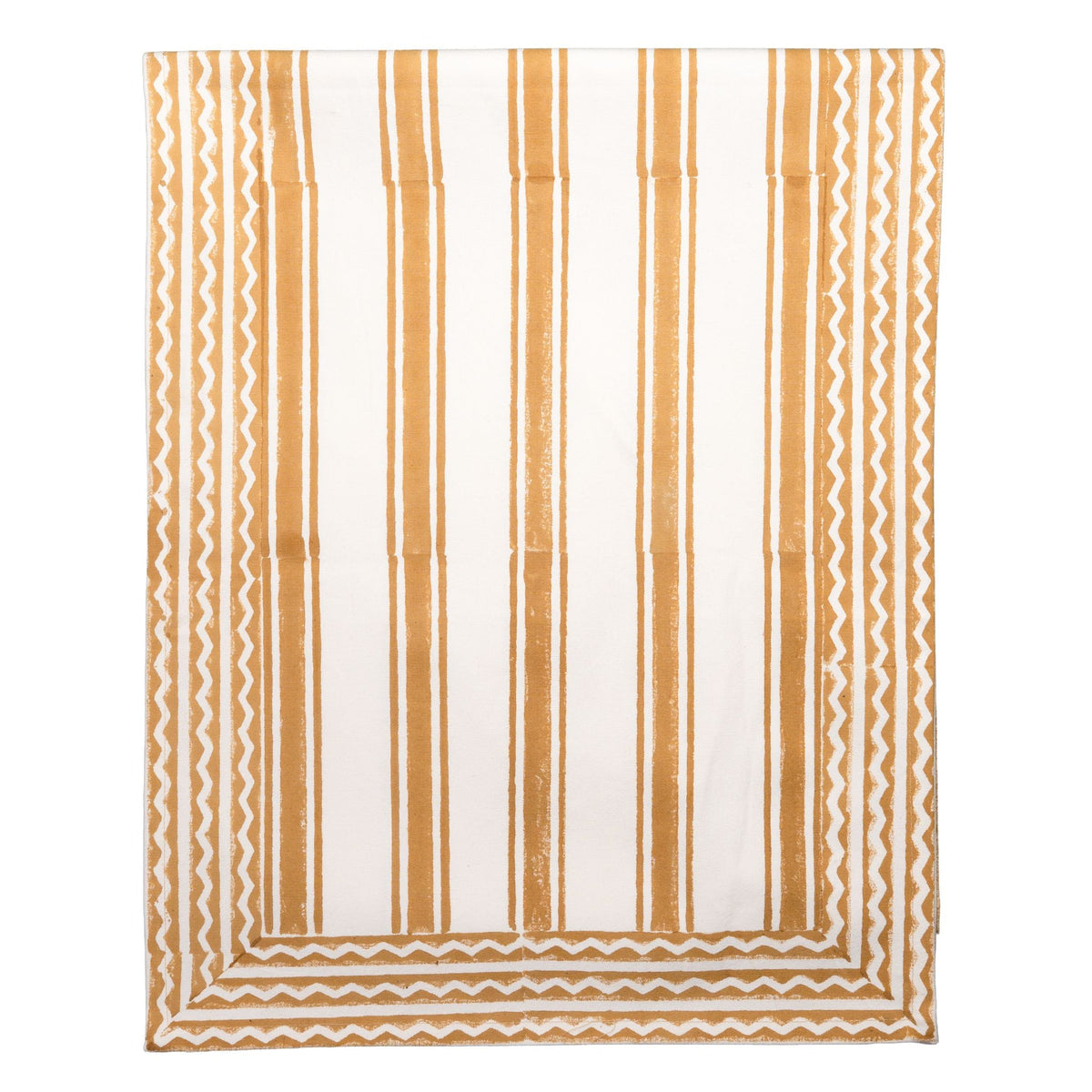 Table Runner, Gold & White Striped