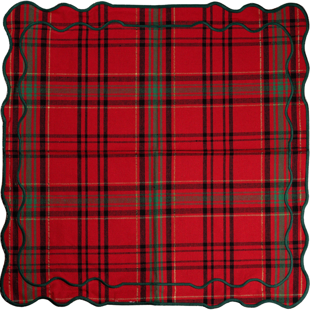 Red and Green Tartan Placemats, Set of 4