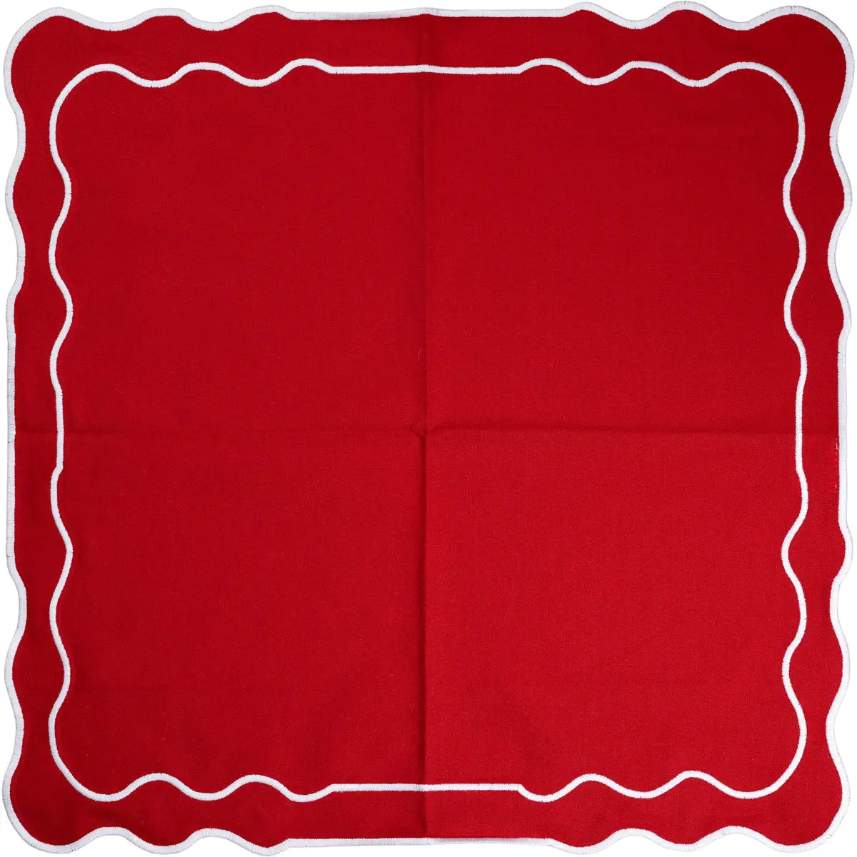 Red Placemat – Festive Cotton Holiday Table Accent - Villa Decor & Design