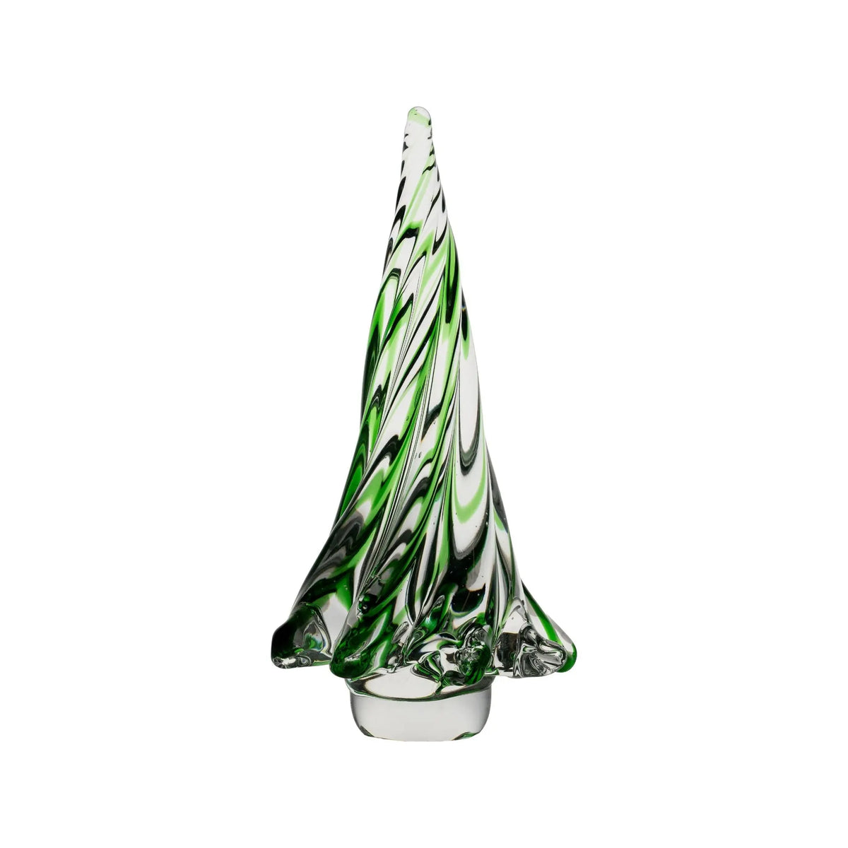 Large Green & Clear Glass Tree decorative accent