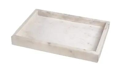Marble Tank Tray 14x10, Opal White - Set of 2 BIDKHome