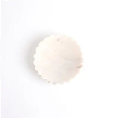 White Marble Soap Dish w/ Grooving (Set of 2) - White | White Marble Soap Dish with Grooving Set of 2 BIDKHome