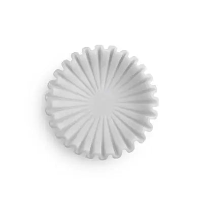 White Marble Ruffled Bowl - XS, S, M, L or XL | White Marble Ruffled Bowl BIDKHome