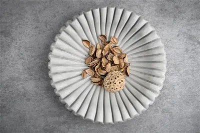 White Marble Ruffled Bowl - XS, S, M, L or XL | White Marble Ruffled Bowl BIDKHome