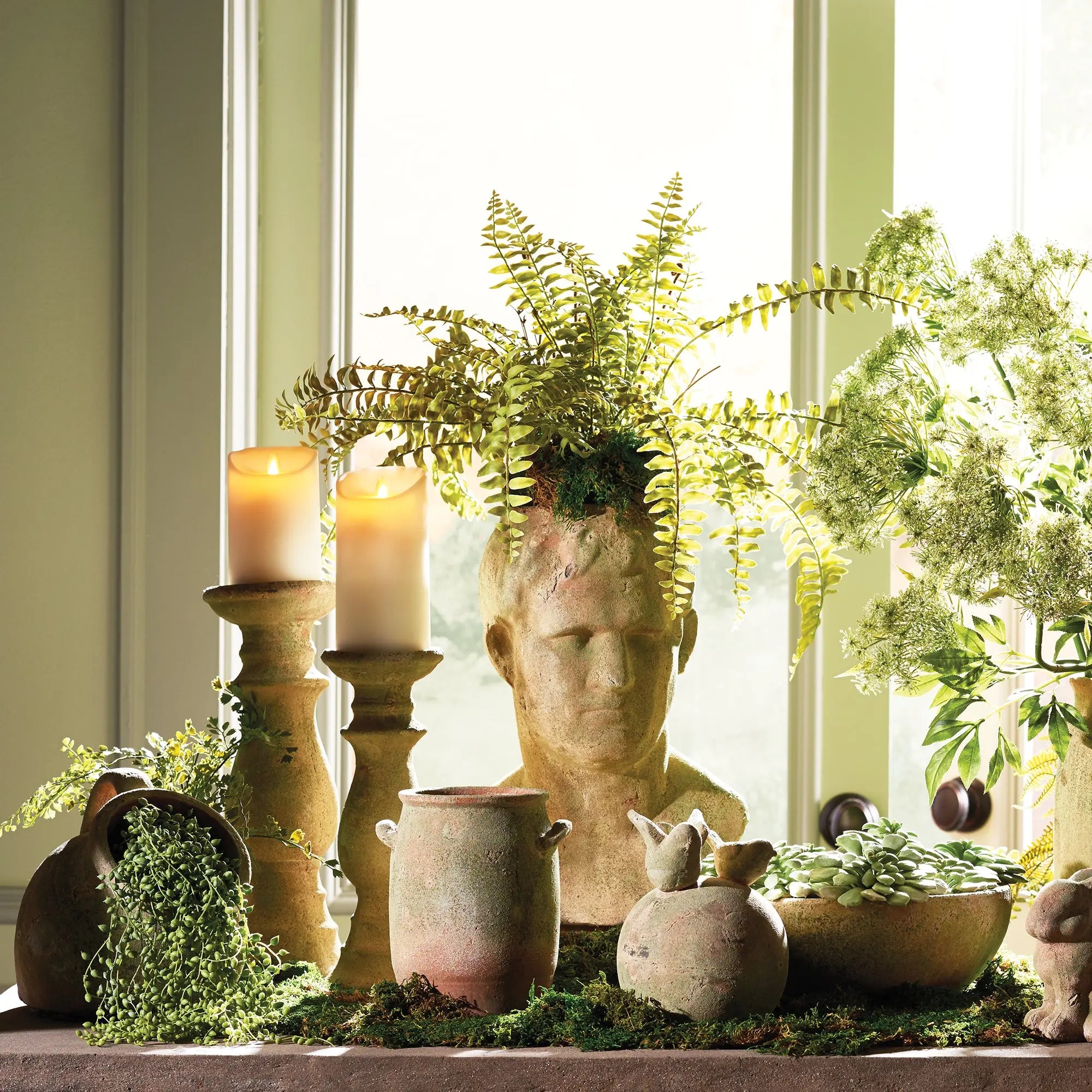 BOSTON FERN DROP-IN 16" Villa Decor & Design