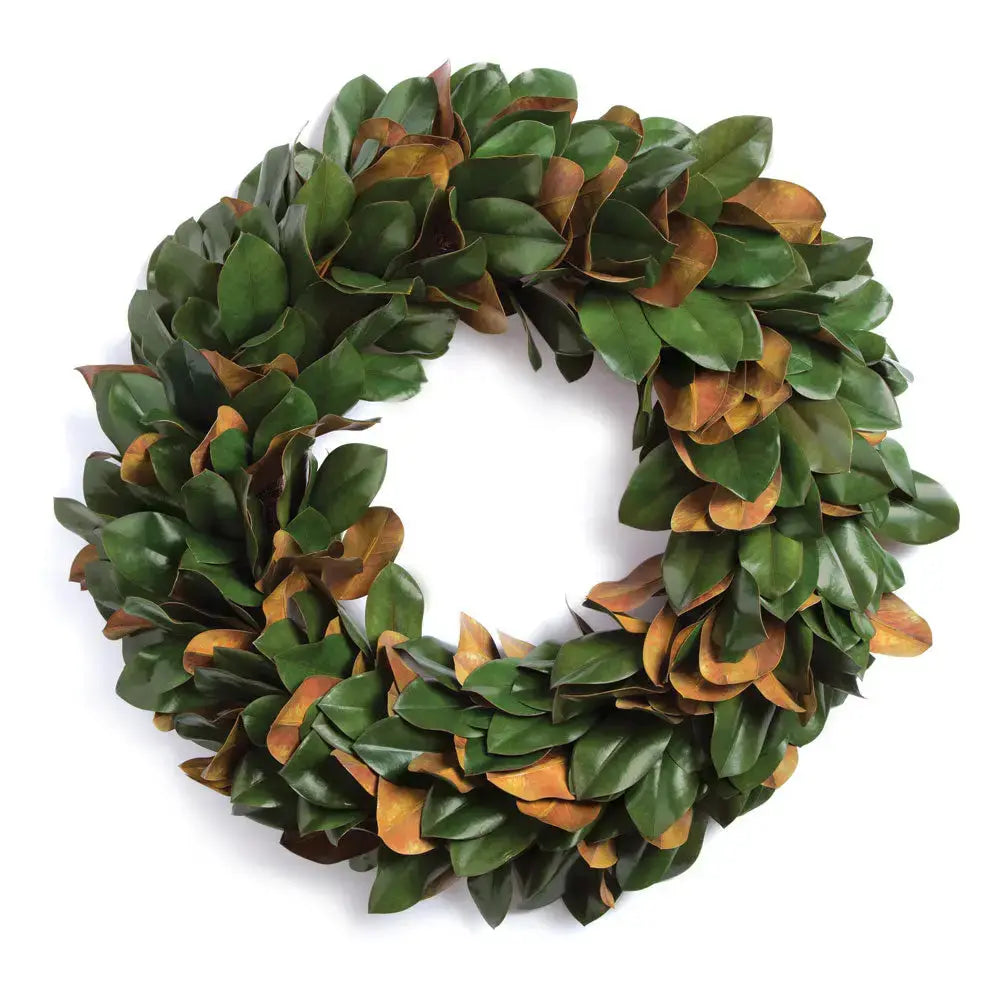 GRAND MAGNOLIA LEAF WREATH 30" Villa Decor & Design