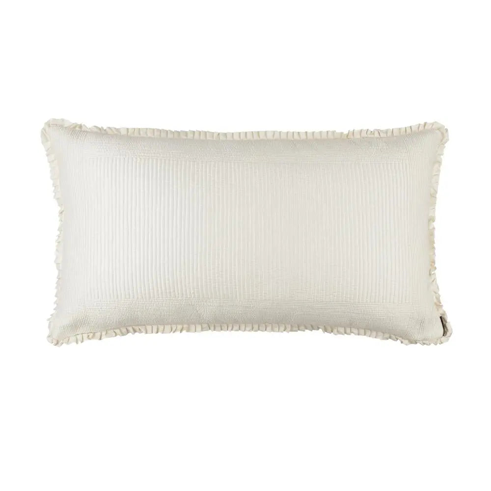 Battersea Pillow - Silk & Sensibility Quilted Ruffle Sham - Villa Decor & Design