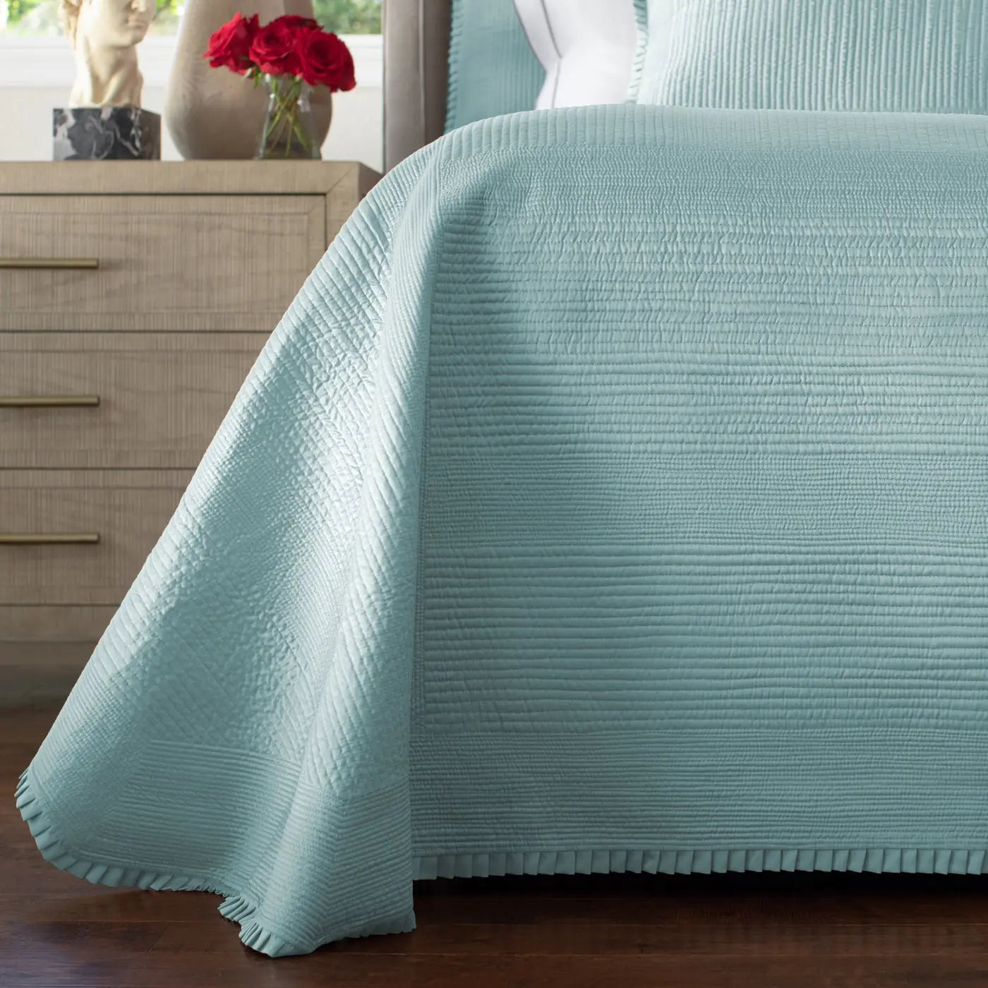 Battersea Bedspread - Silk & Sensibility Quilted Ruffle Coverlet Lili Alessandra