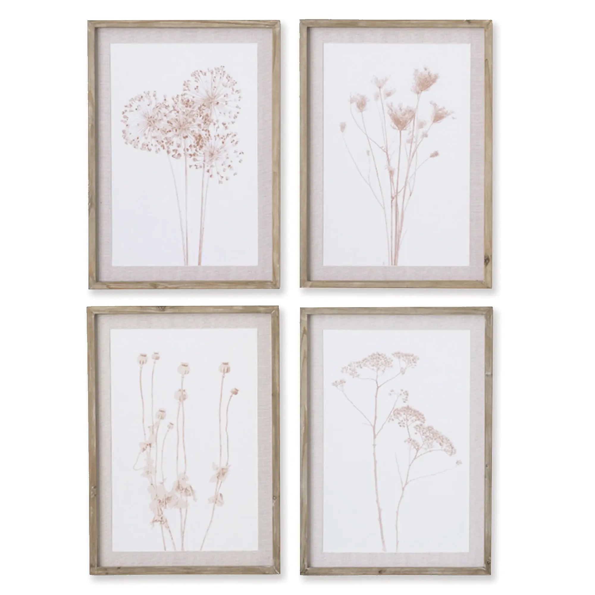 STYLIZED BOTANICAL PRINTS, SET OF 4 Villa Decor & Design