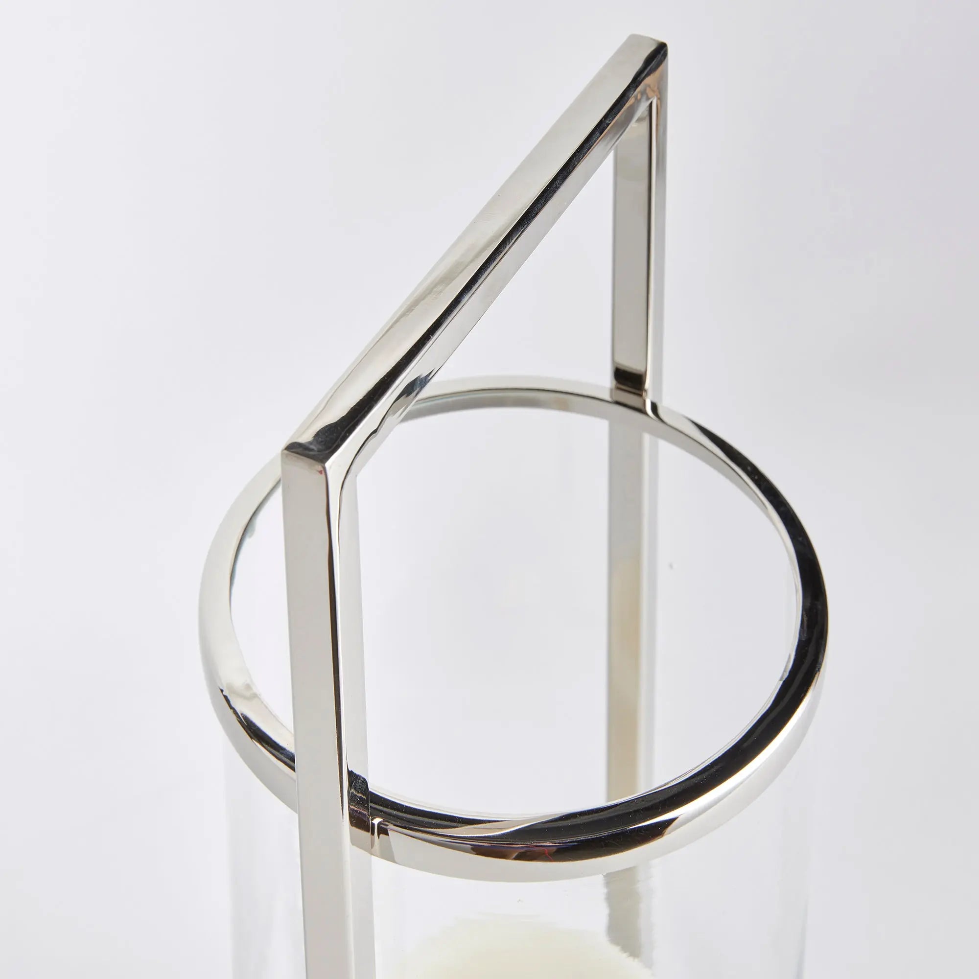 Aneesa Hurricane Lantern – Stainless Steel & Glass | Small or Large - Villa Decor & Design