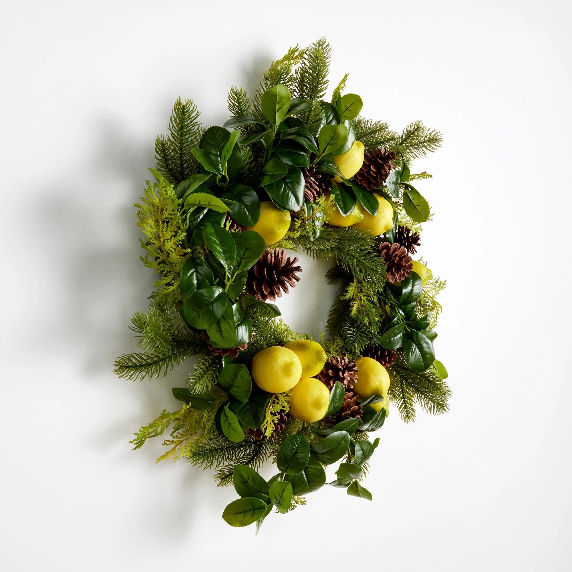 LEMON & MIXED BOTANICALS WREATH 26" Villa Decor & Design