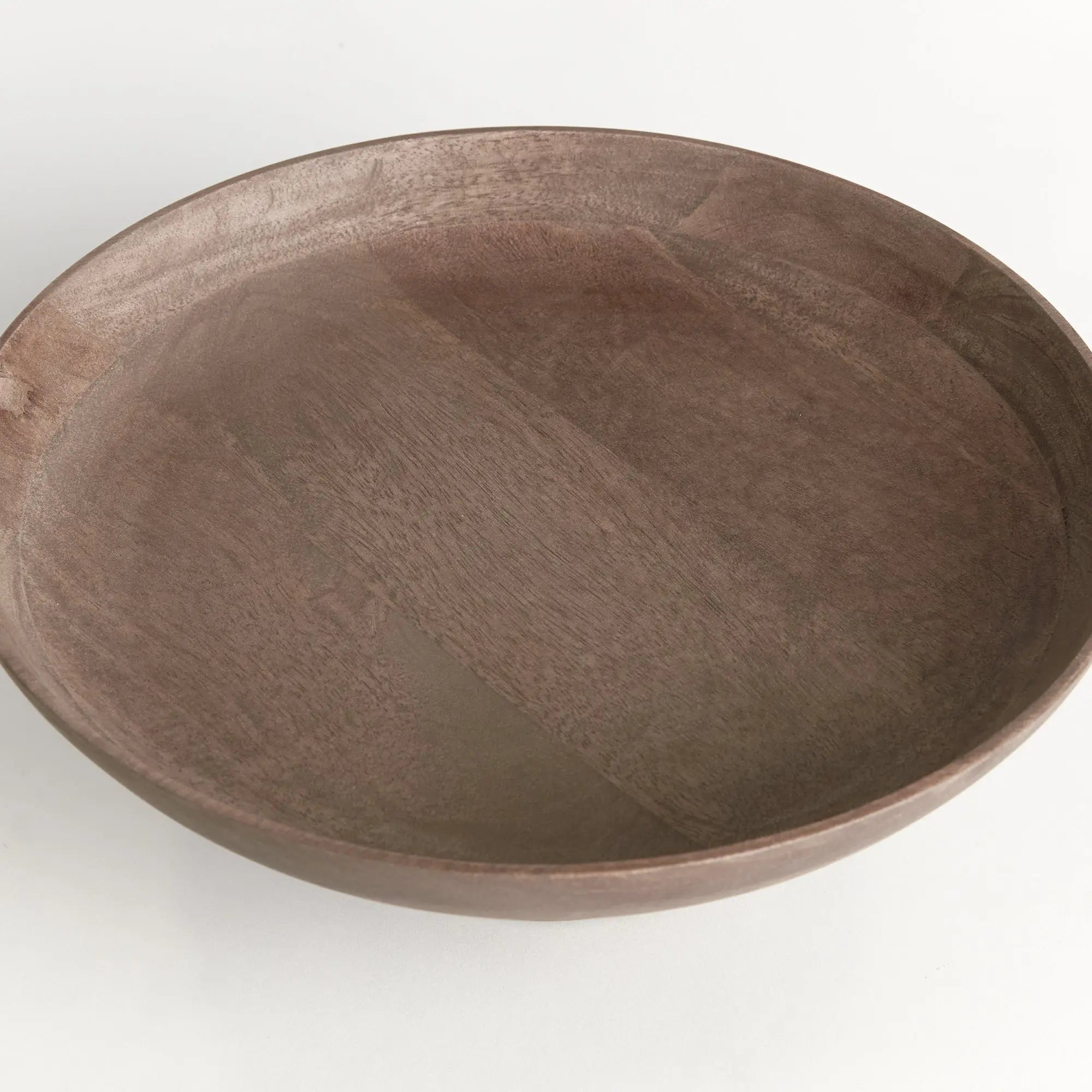 Bowie Footed Mango Wood Bowl - 13.75" (Graywash or Washed Black) Napa Home & Garden
