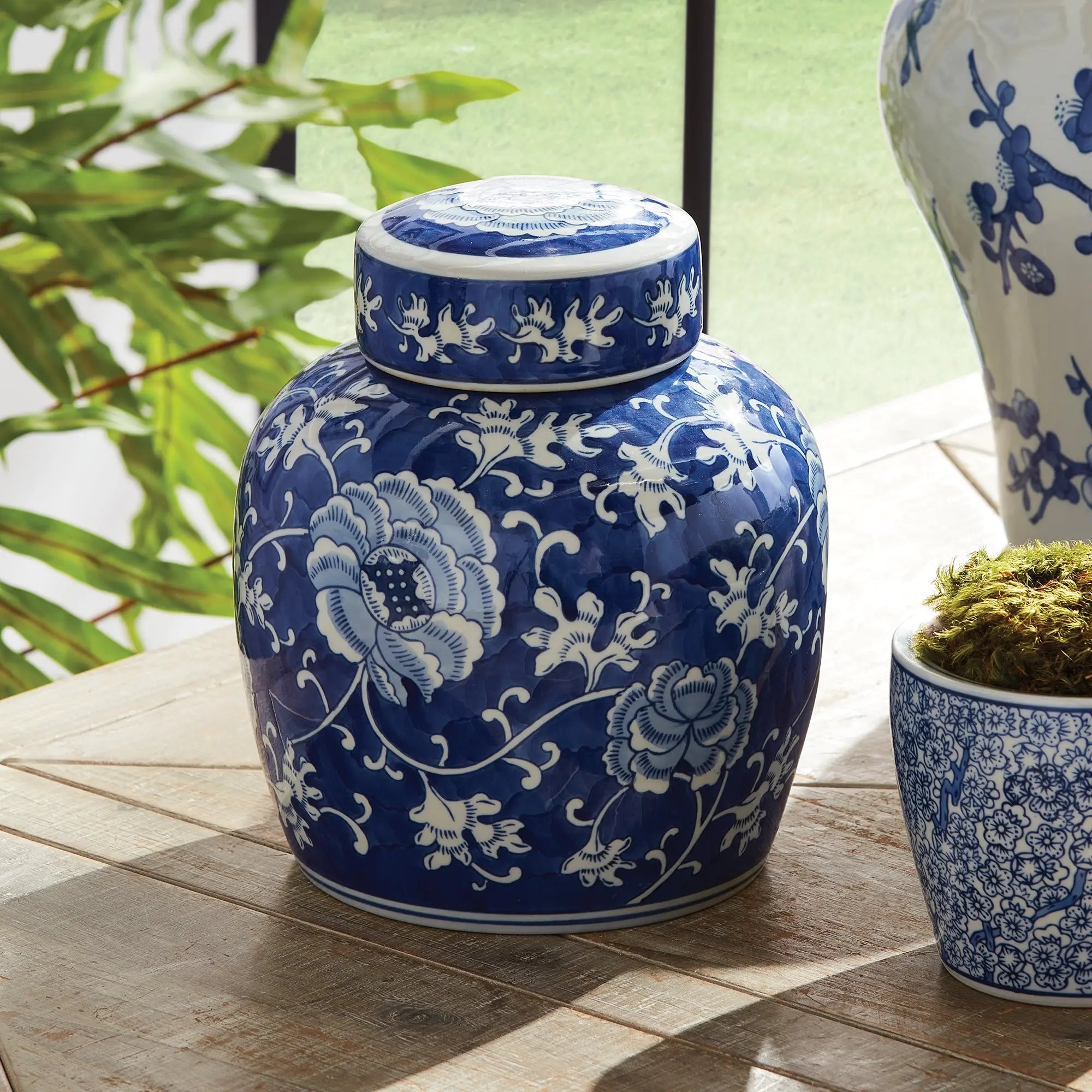 Dynasty Lotus Lidded Ceramic Jar