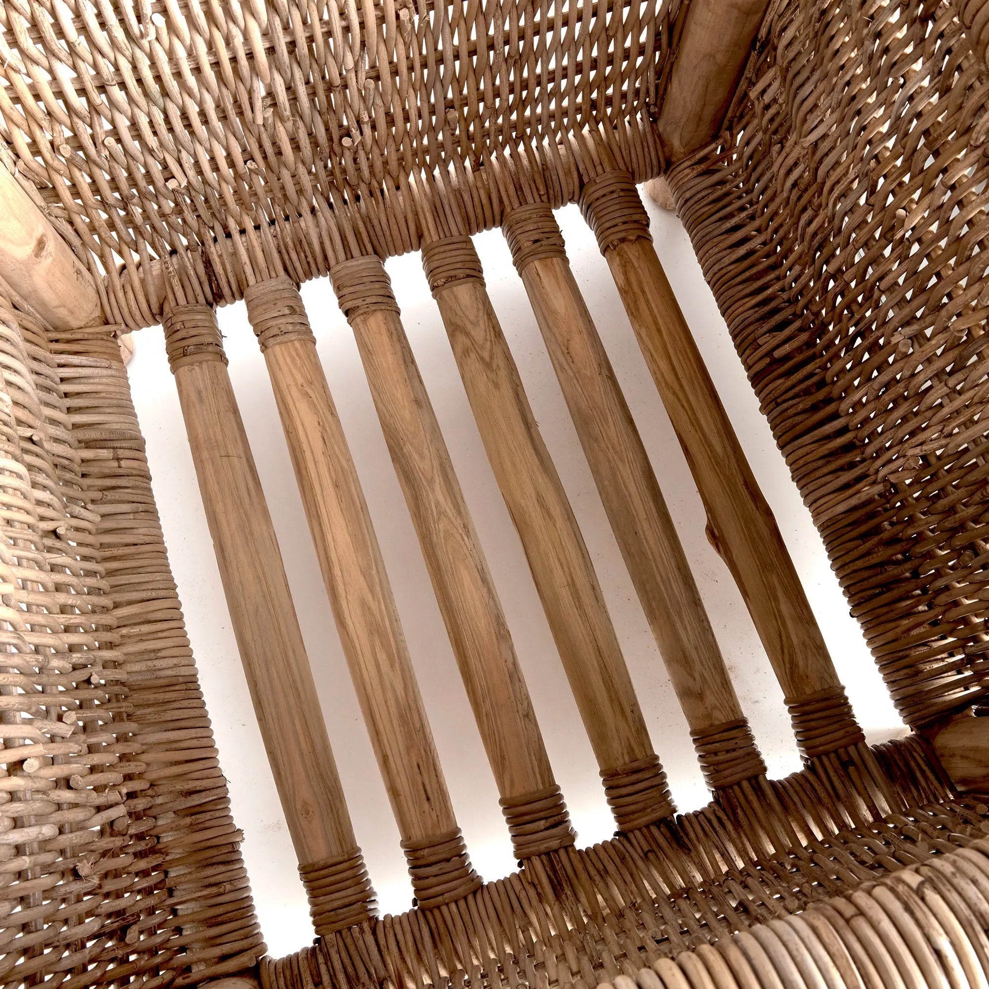 Landon Planter - Small, Medium or Grand Natural Rattan Planter | Teak Legs with Zinc Liner - Villa Decor & Design