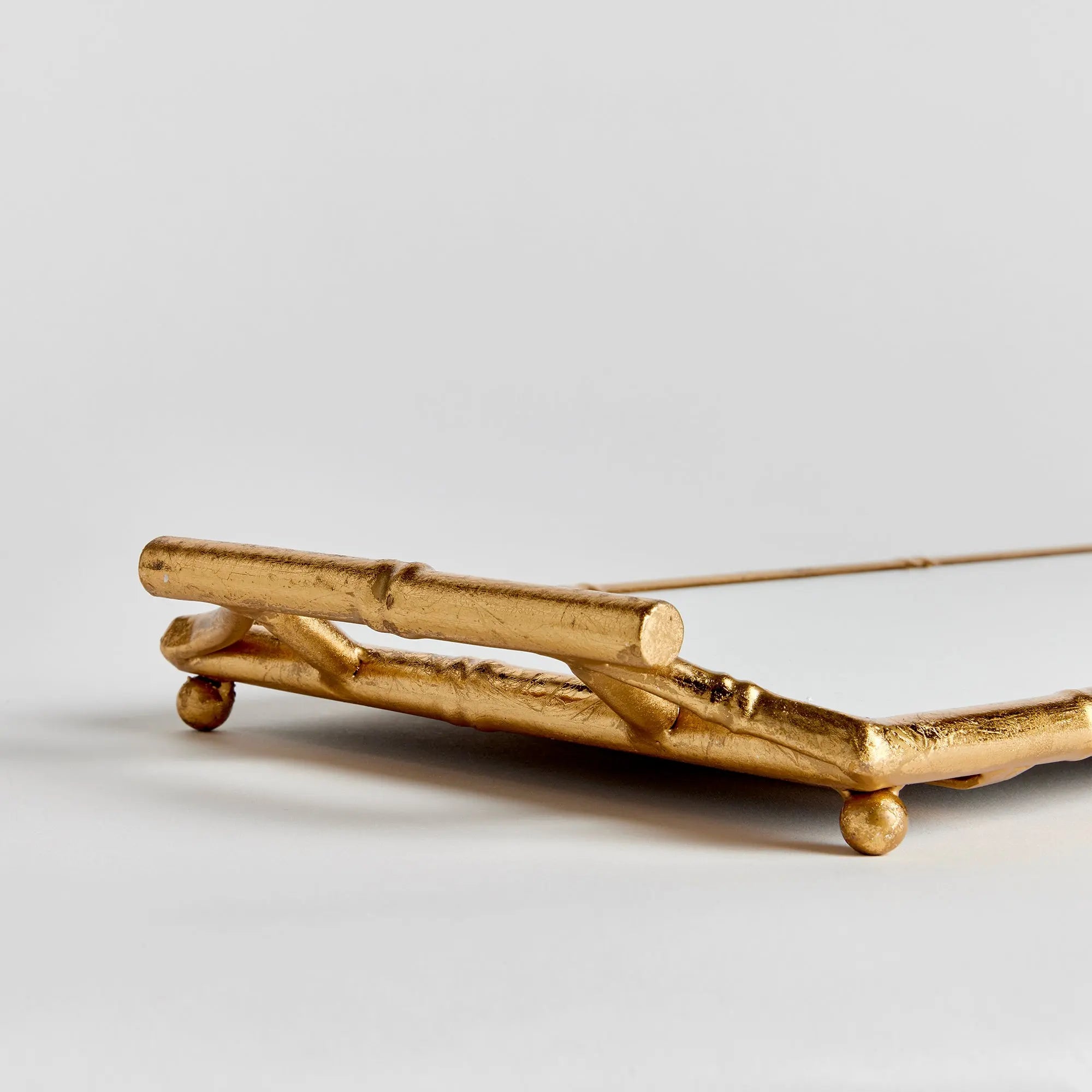 DAPHNE NARROW MIRRORED TRAY WITH HANDLES Villa Decor & Design