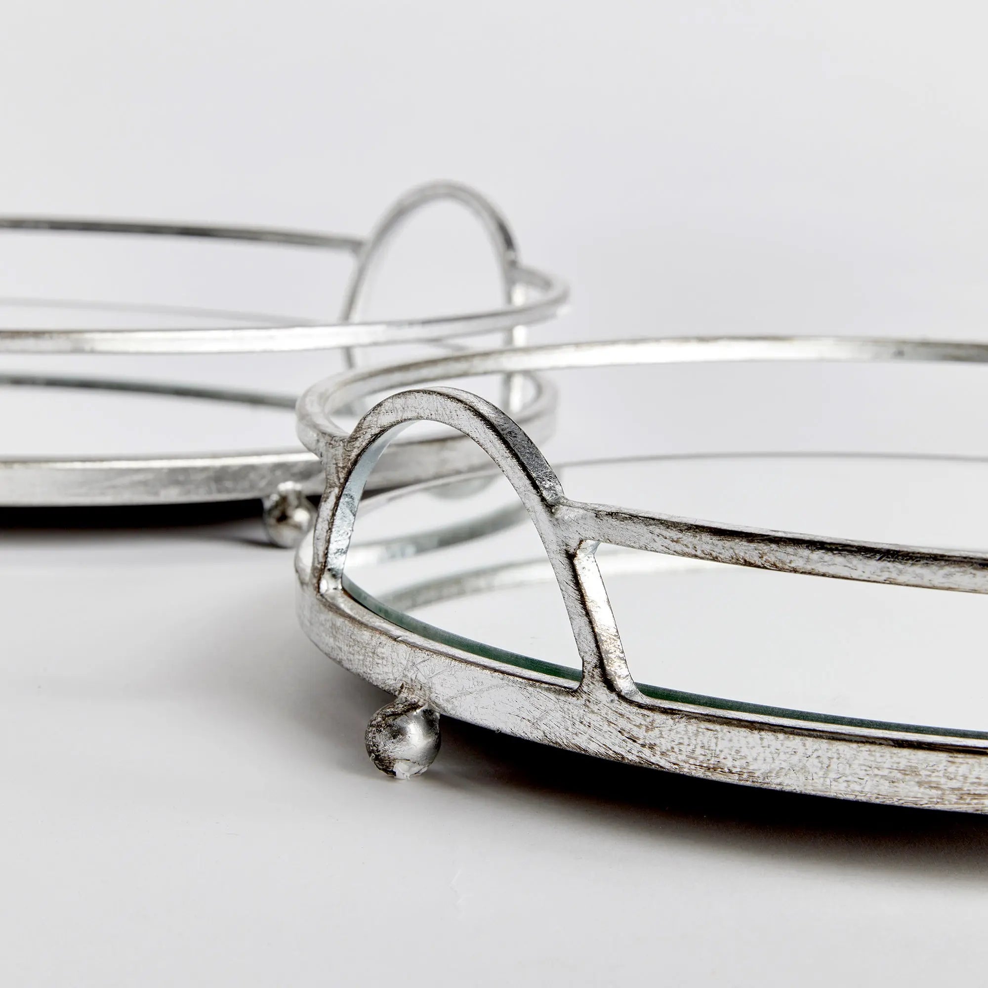 HUDSON MIRRORED TRAYS, SET OF 2 Villa Decor & Design