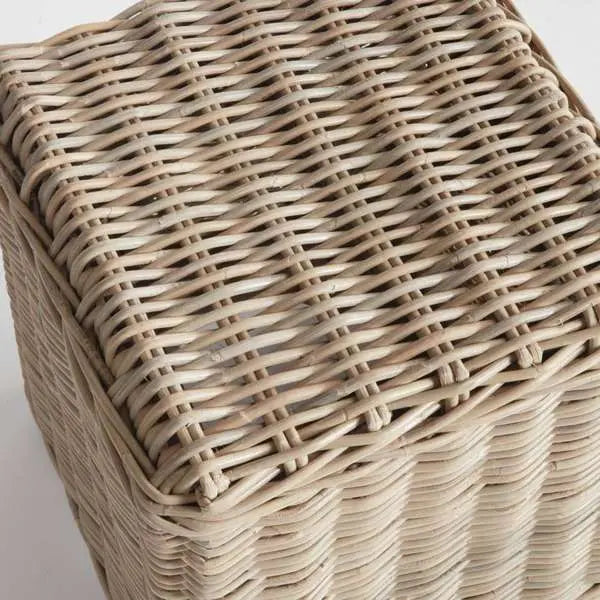 Davina Stool | Warm Gray Kubu Rattan Stool - Villa Decor & Design