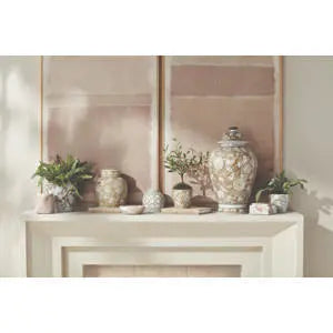 Jaqueline Marble Lidded Box - Round Decorative Accent Napa Home & Garden
