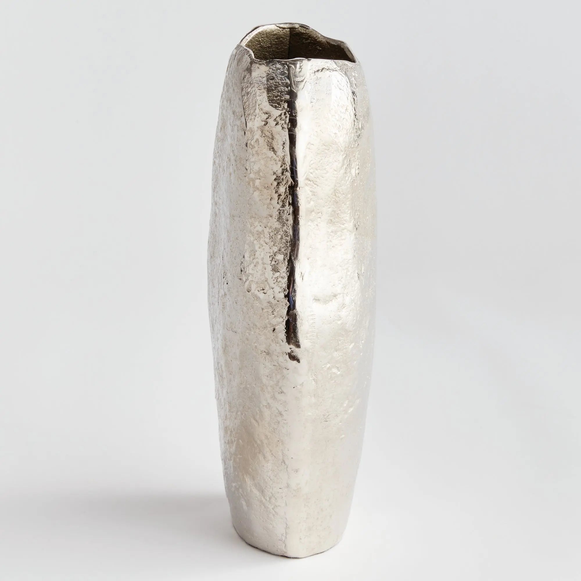 Harlin Vase – Short or Tall, Sand Cast Aluminum in Silver or Gold - Villa Decor & Design