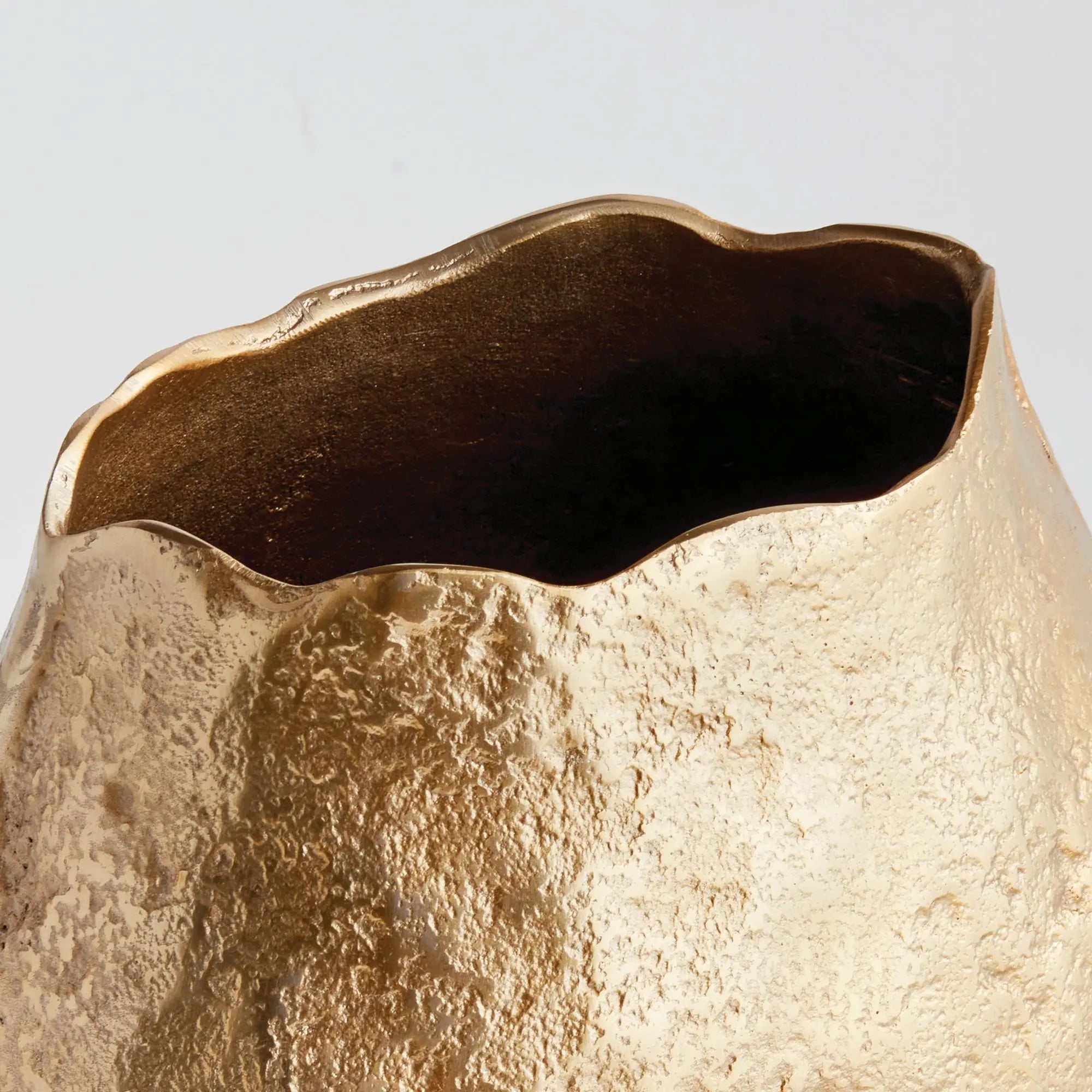 Harlin Vase – Short or Tall, Sand Cast Aluminum in Silver or Gold - Villa Decor & Design