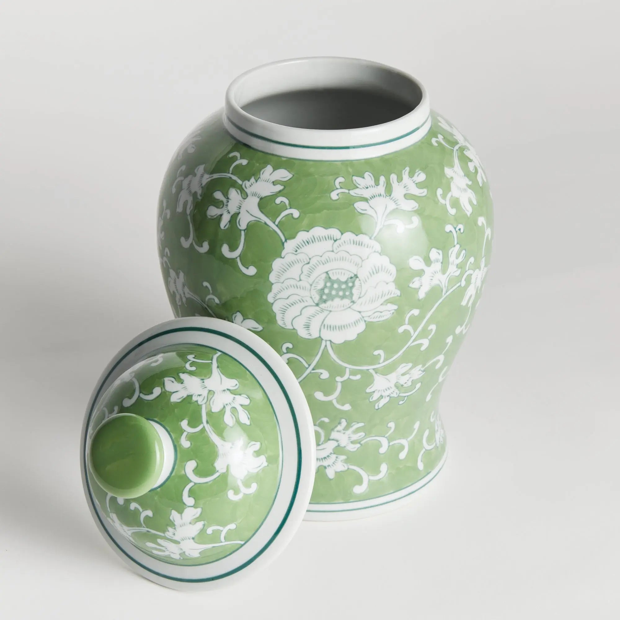 Imperial Lotus Lidded Ginger Jar - Villa Decor & Design