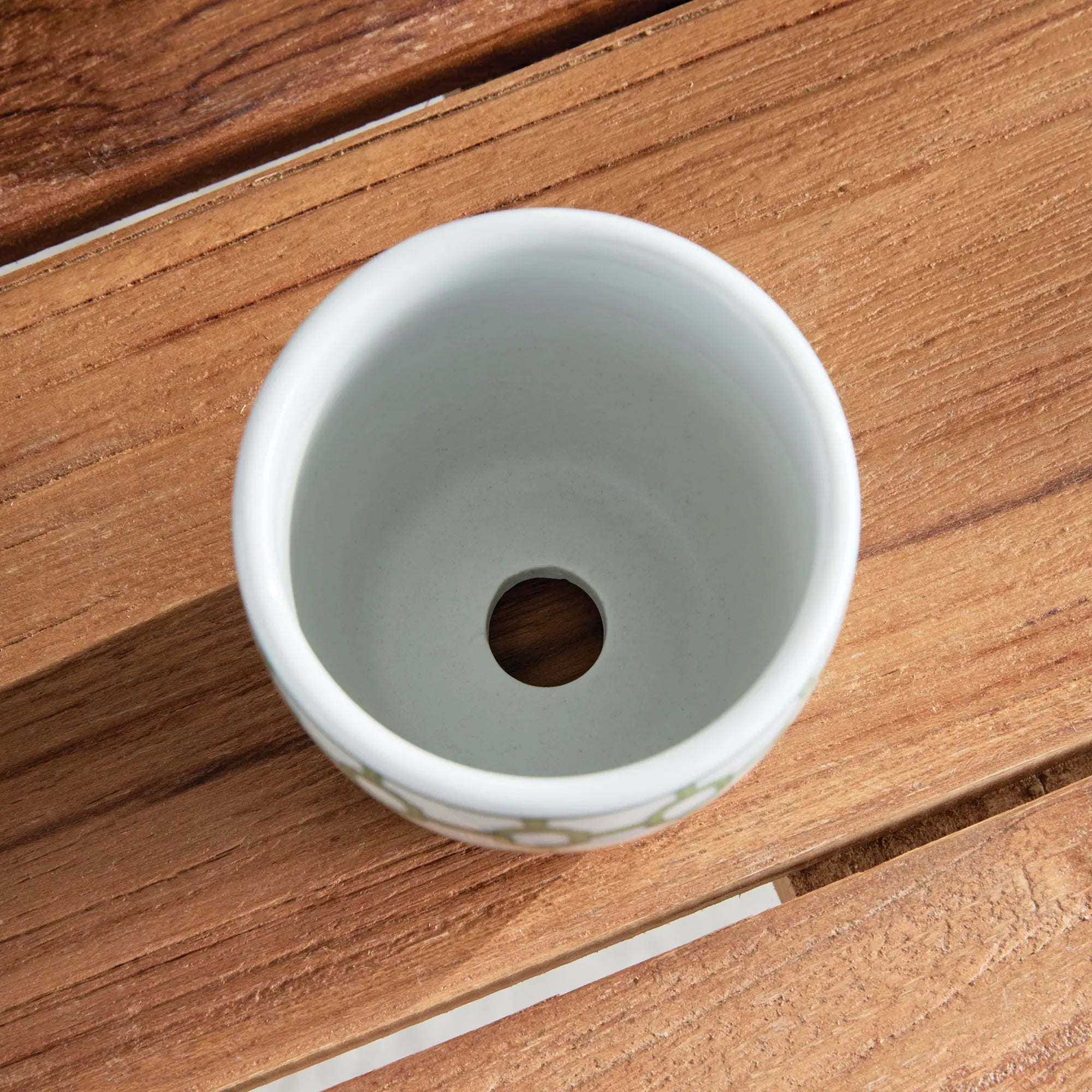 Imperial Mini Flower Pots - Set of 6 Green & White Chinoiserie Porcelain Napa Home & Garden