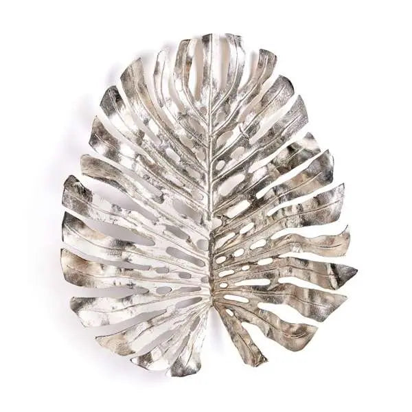 Monstera Wall Art in Silver
