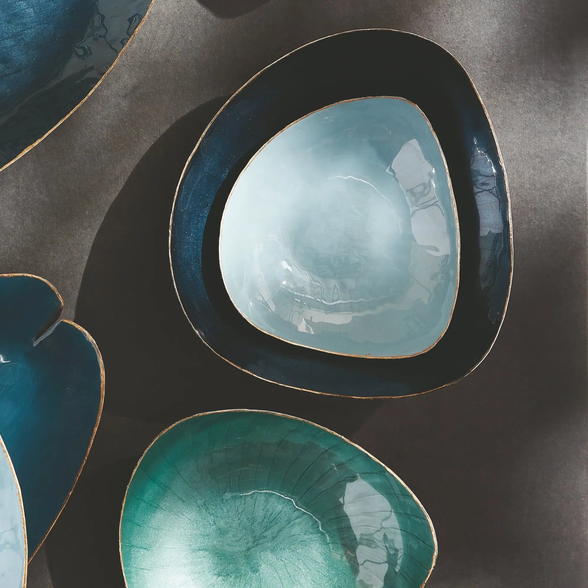 Camryn Decorative Bowls - Set of 3 Hand-Painted Bowls - Villa Decor & Design