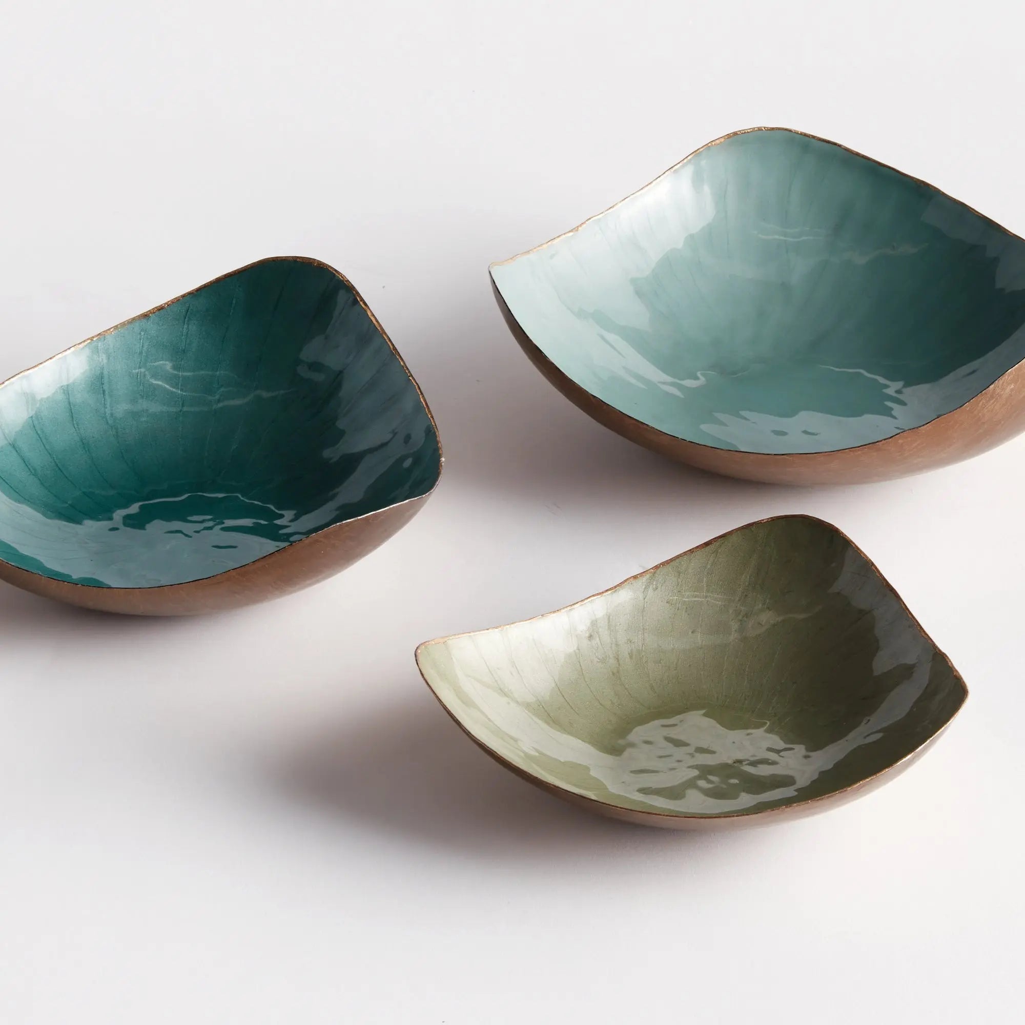 Camryn Decorative Bowls - Set of 3 Hand-Painted Bowls - Villa Decor & Design