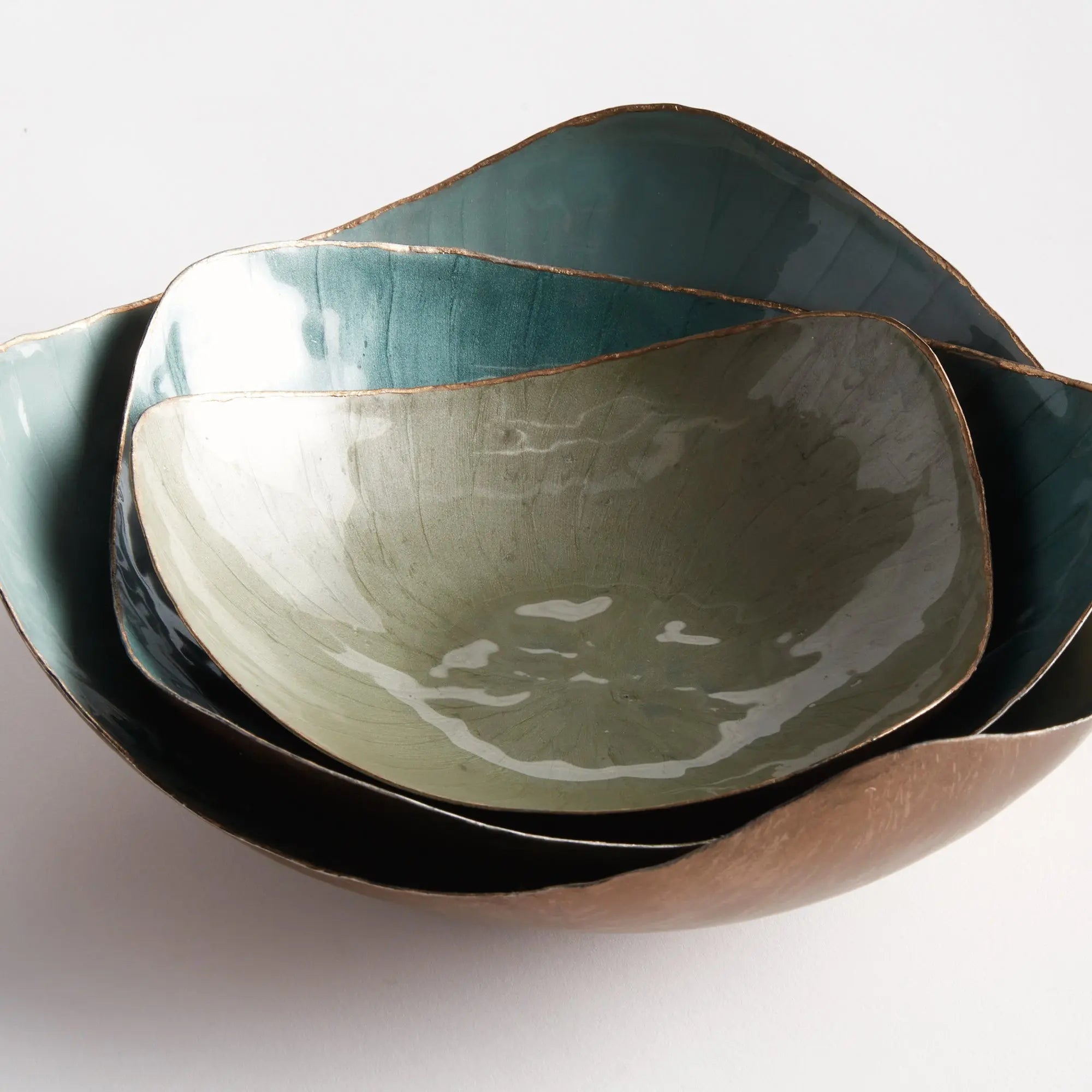 Camryn Decorative Bowls - Set of 3 Hand-Painted Bowls - Villa Decor & Design