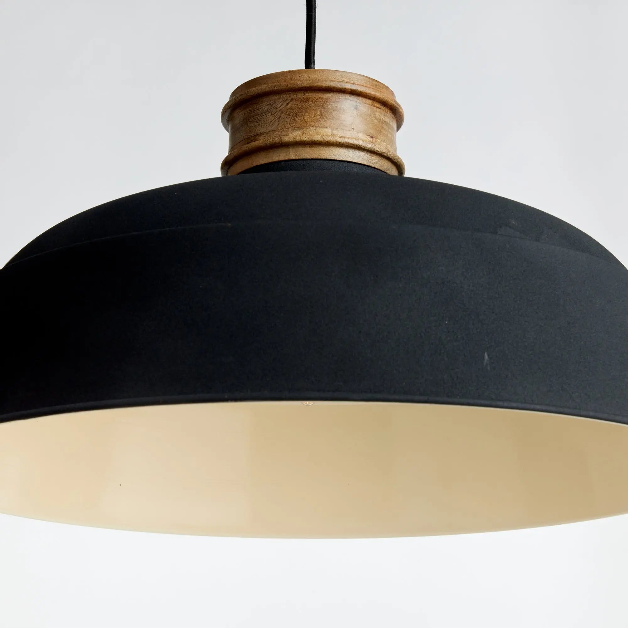 Zach Pendant - Industrial matte charcoal pendant light 