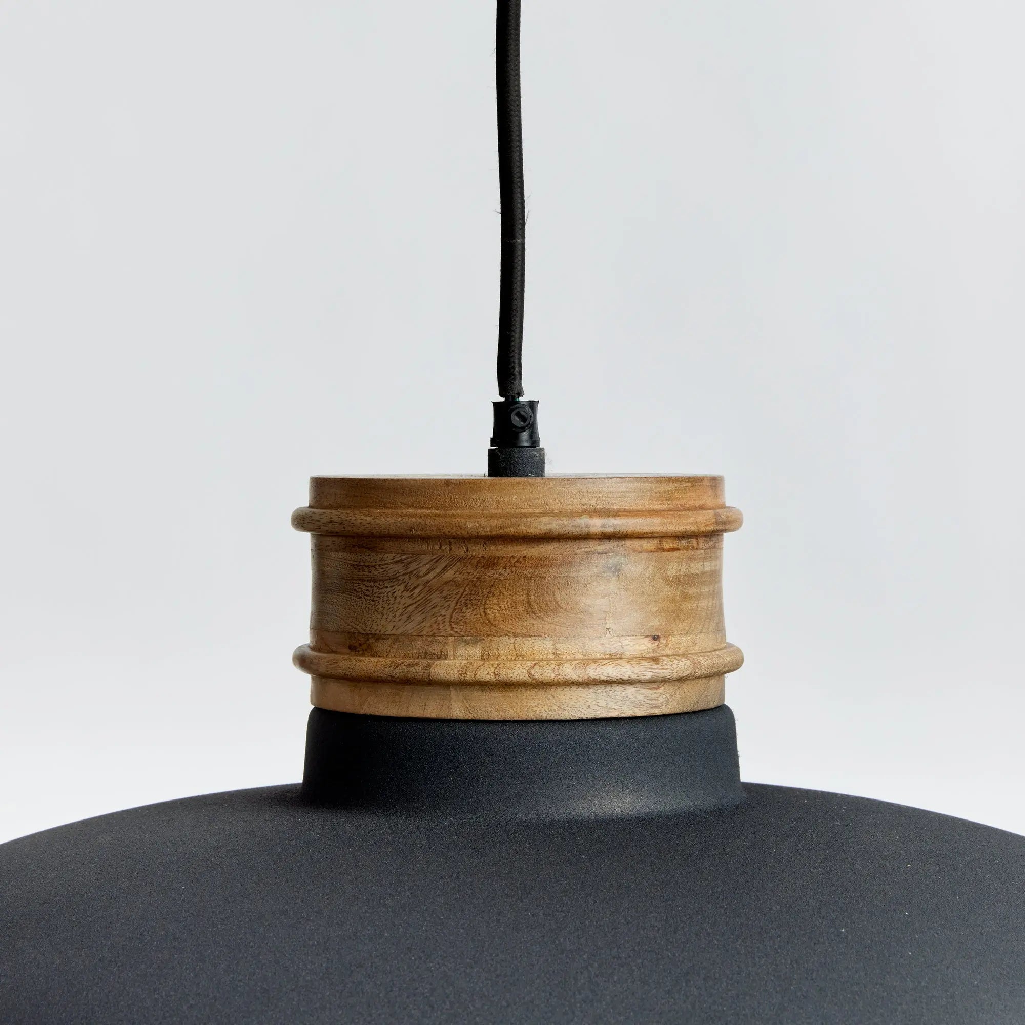 Zach Pendant - Industrial matte charcoal pendant light 