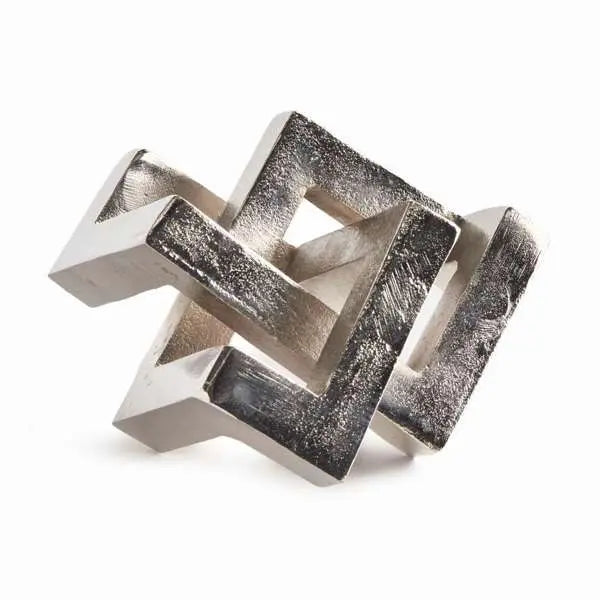 Key Sculpture - Geometric Aluminum Art in Brass, Black, or Silver Napa Home & Garden