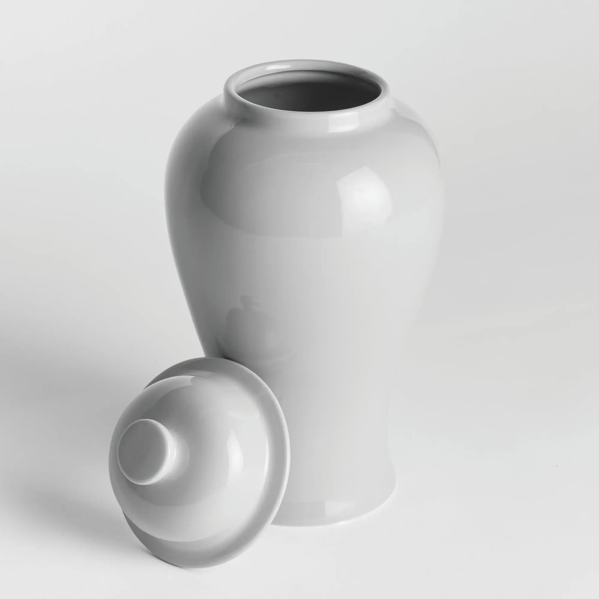 Koa Lidded Mini Ginger Jar - White Large