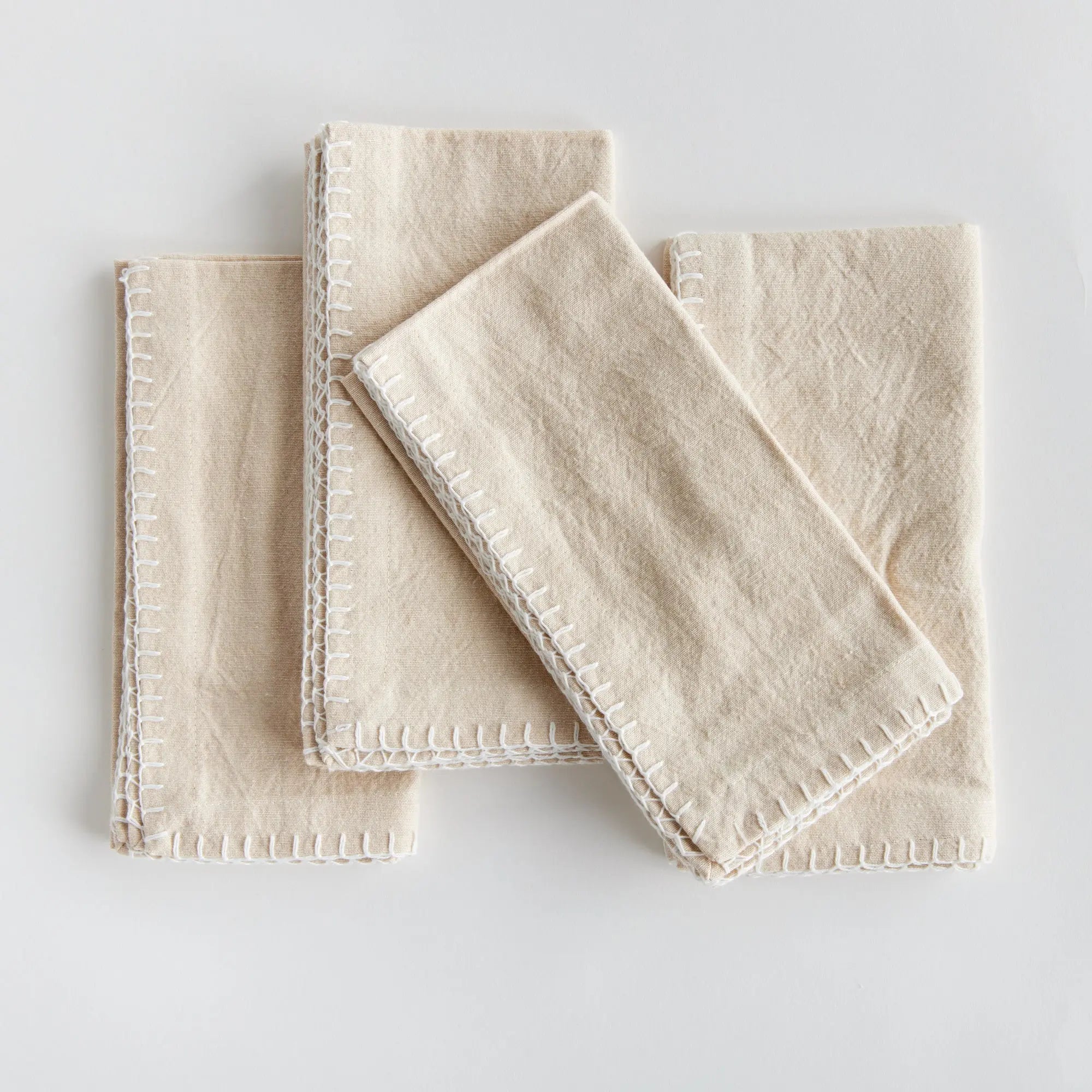 Addie Cotton Taupe Dinner Napkins – Set of 4