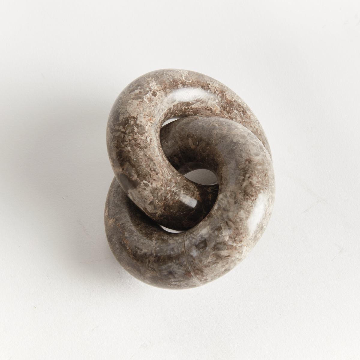 Linked Marble Rings Sculpture