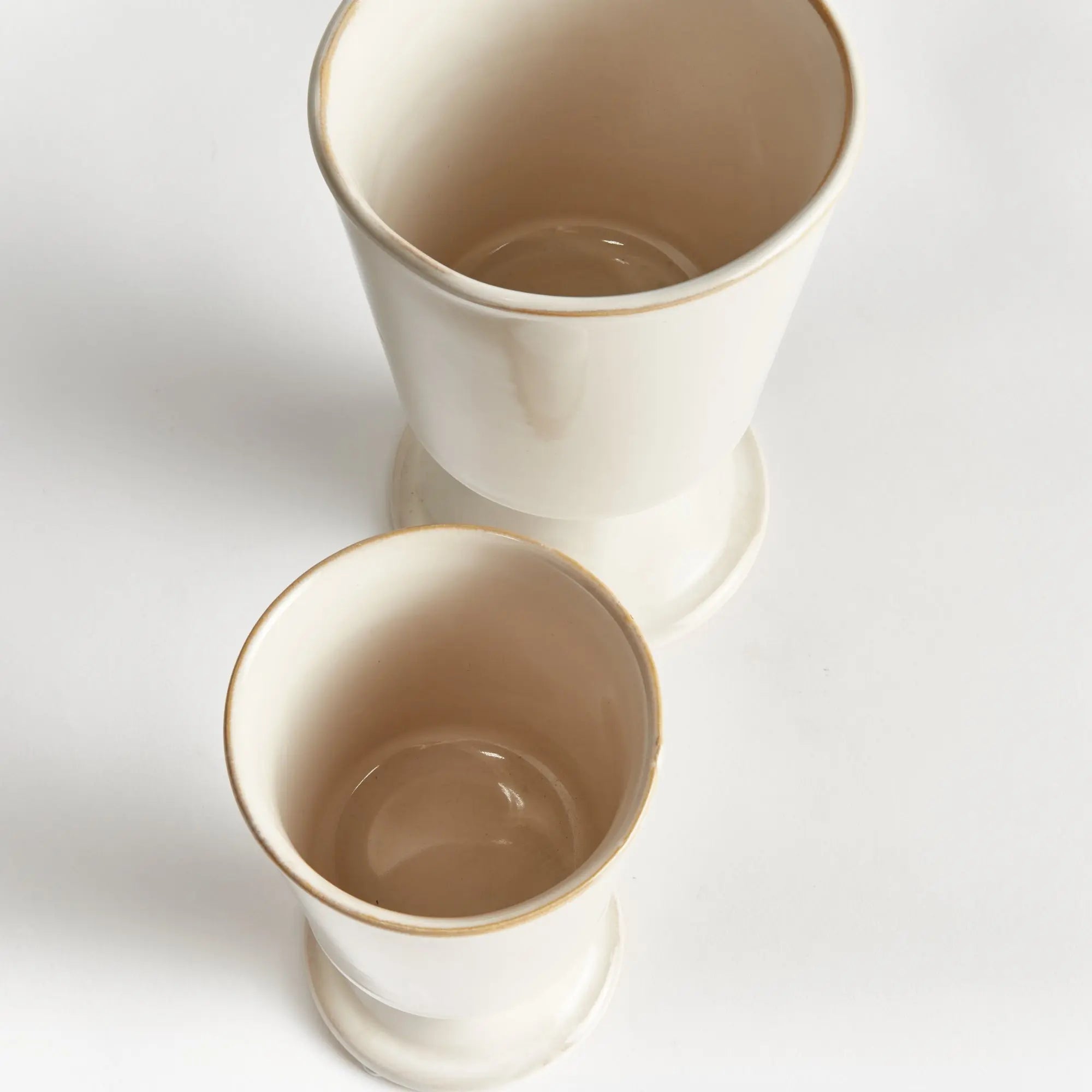 Kelcy Footed Cahcepots, SET OF 2 | CREAM