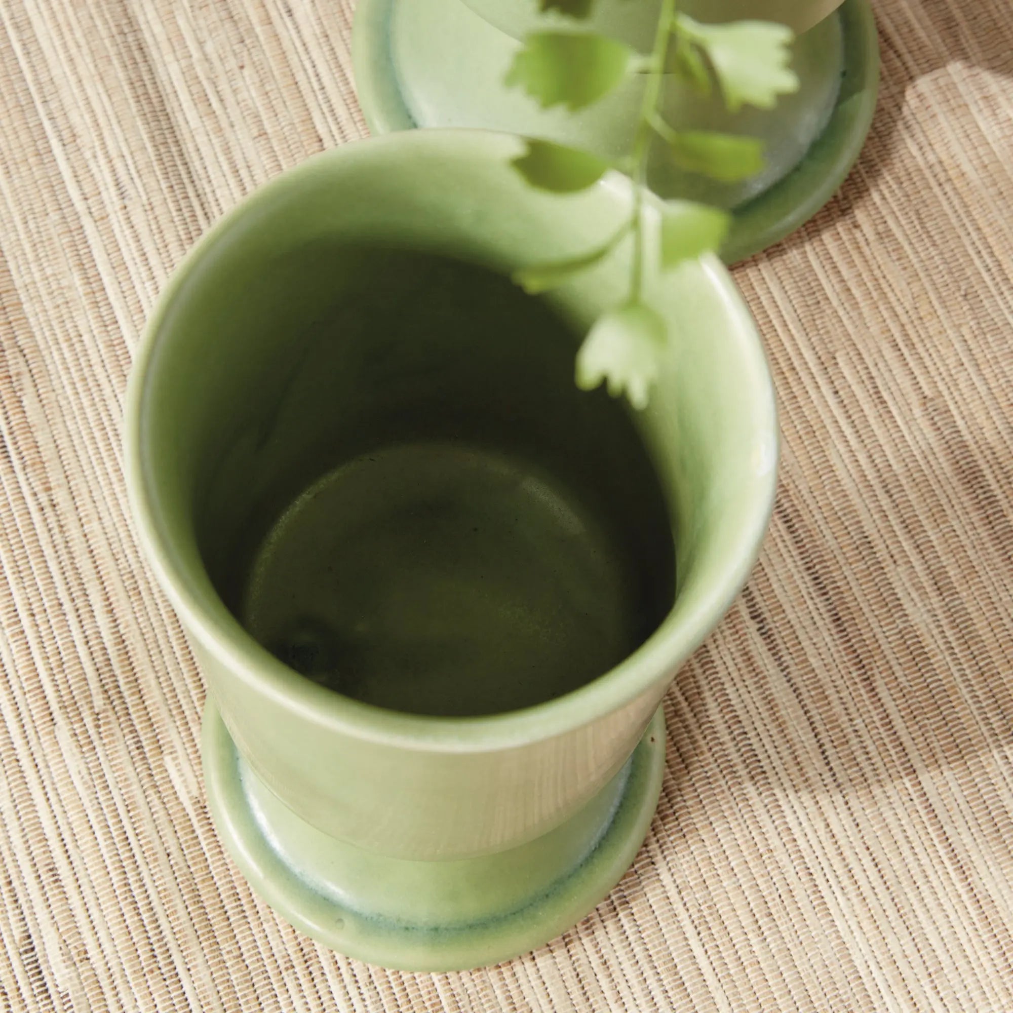 Kelcy Footed Cahcepots, SET OF 2 | GREEN
